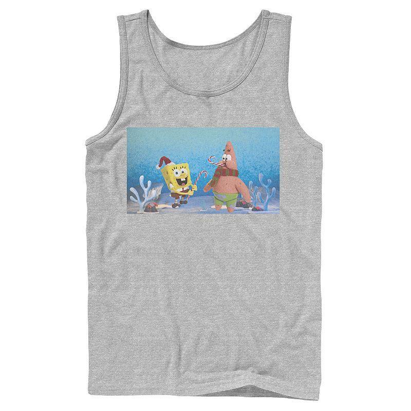 Mens Nickelodeon Spongebob Squarepants Patrick Star Christmas Buddies Graphic Tank Top Product Image