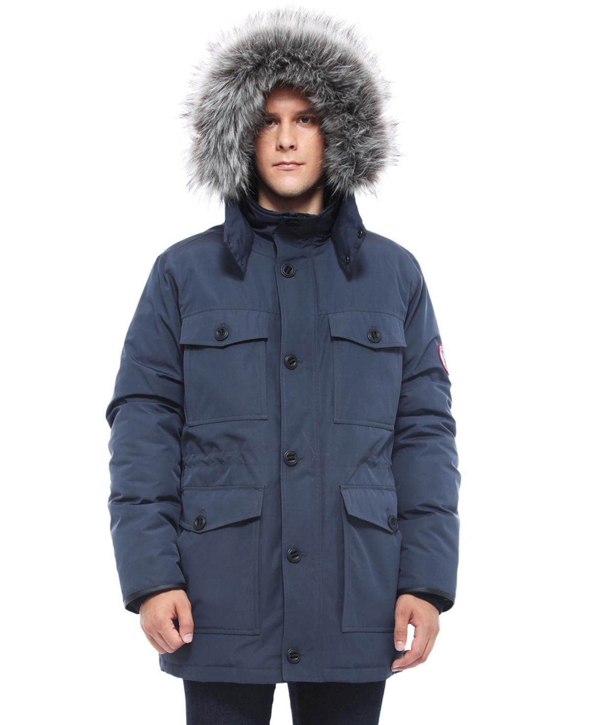 Rokka&Rolla Mens Parka Jacket with Detachable Trim Product Image