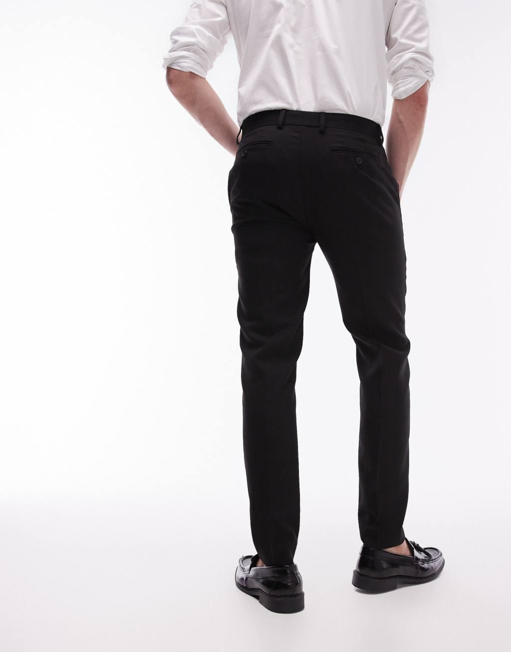 Topman skinny textured suit pants Product Image