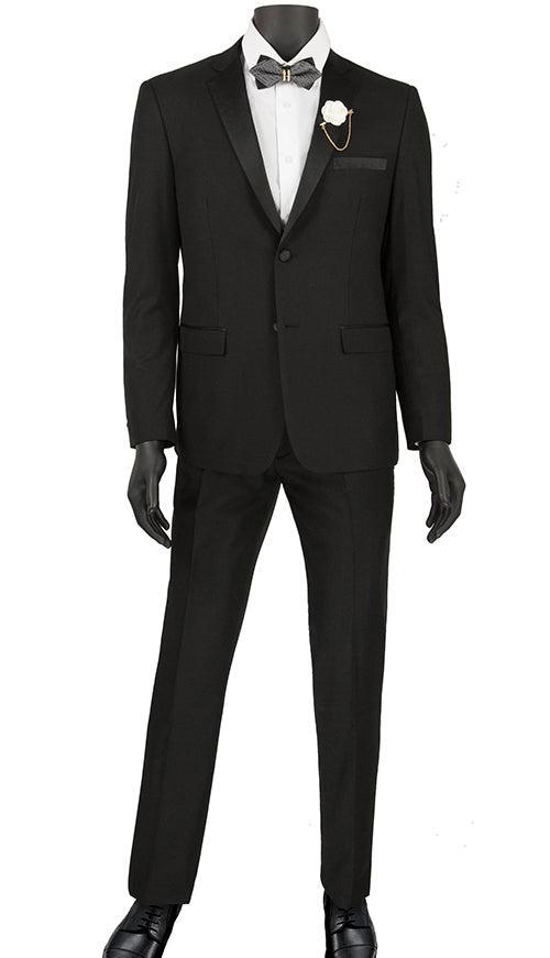 Black Ultra Slim Fit Tuxedo 2 Buttons 2 Piece Product Image