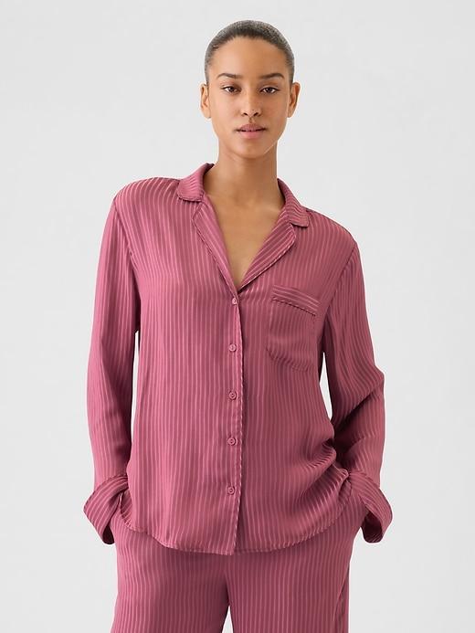 Satin PJ Shirt Product Image