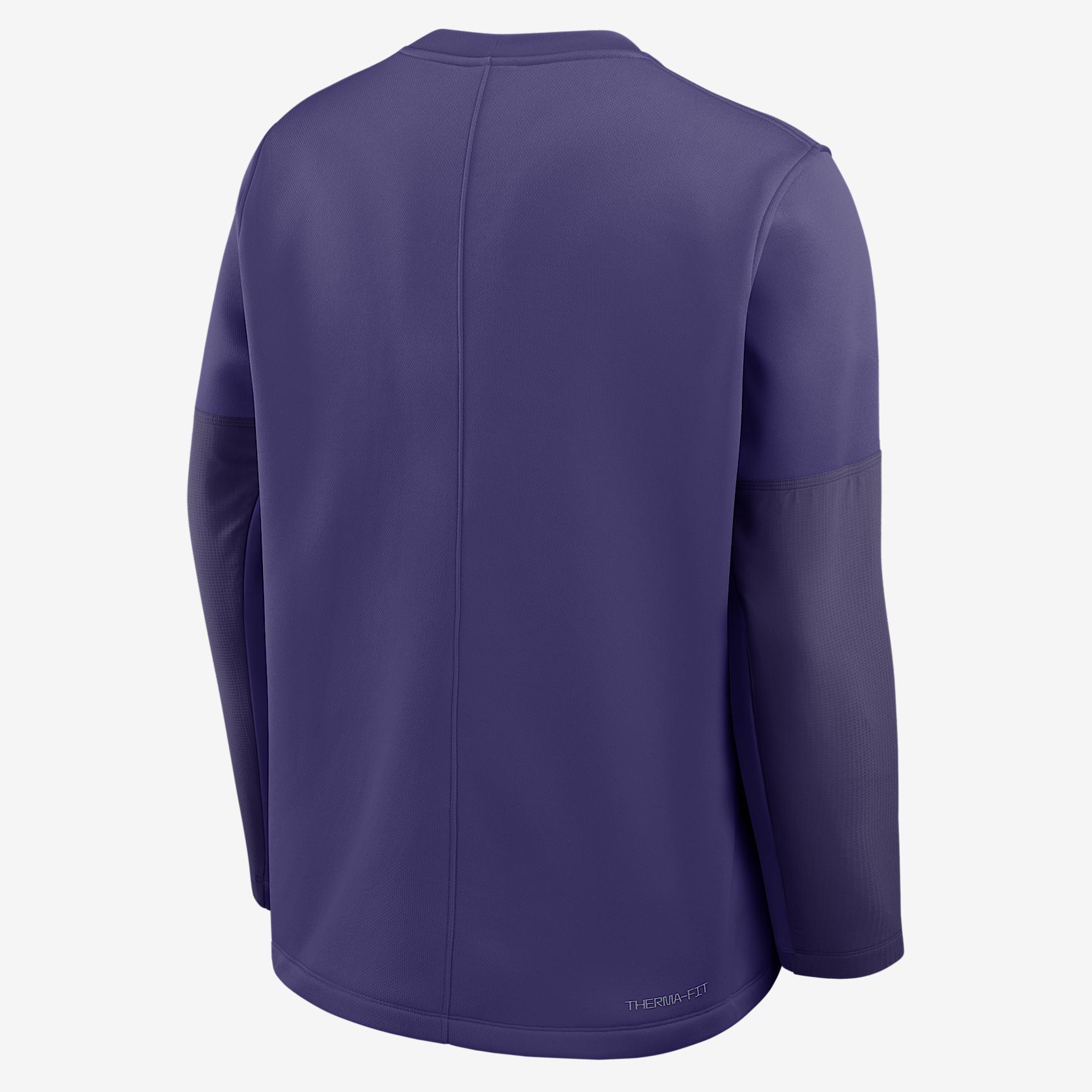LSU Sideline Coach Nike Mens Therma-FIT College Long-Sleeve T-Shirt | 03BR0CLQLSN-6P4 Product Image