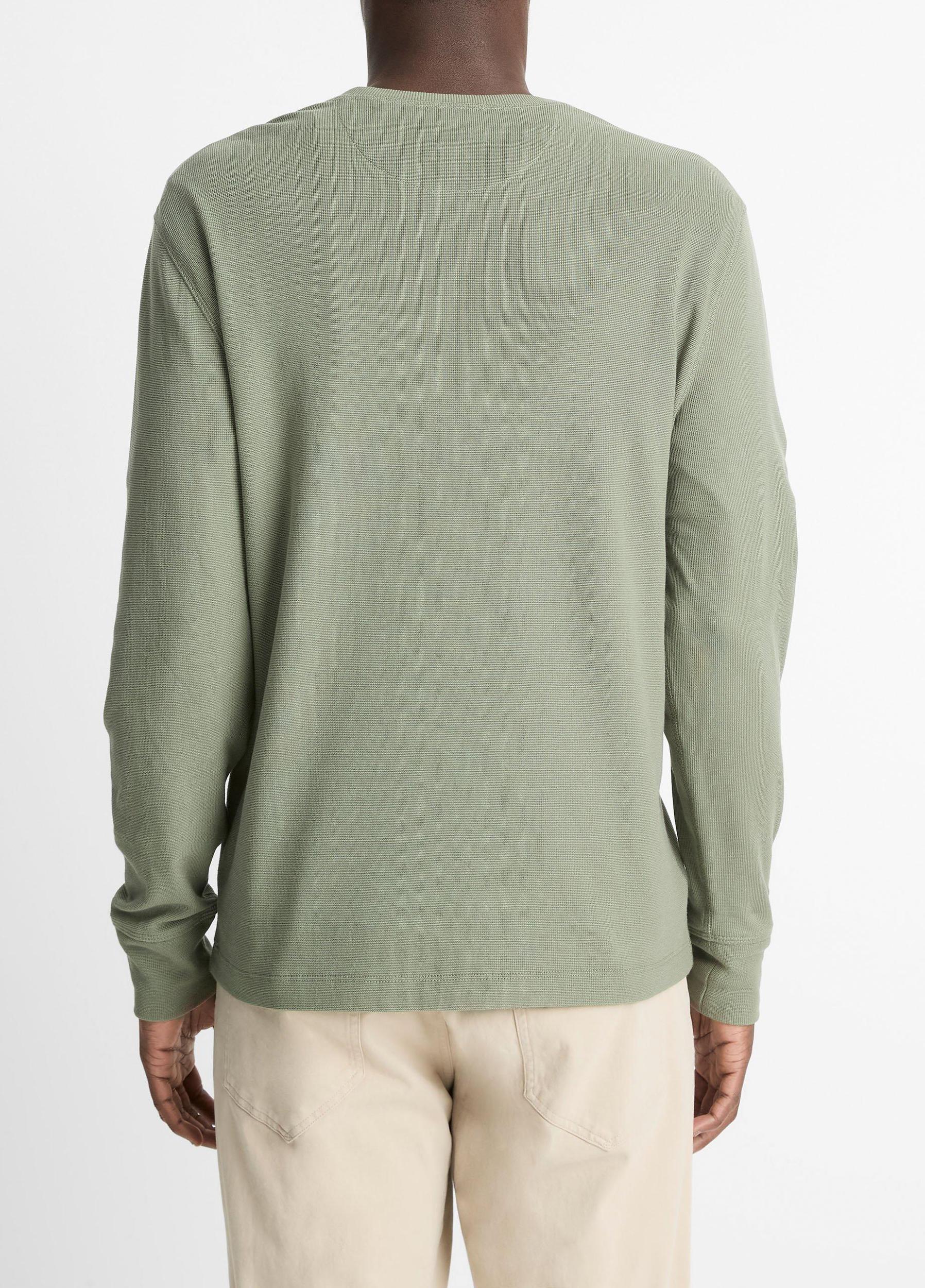 Pima Cotton Waffle Henley Product Image