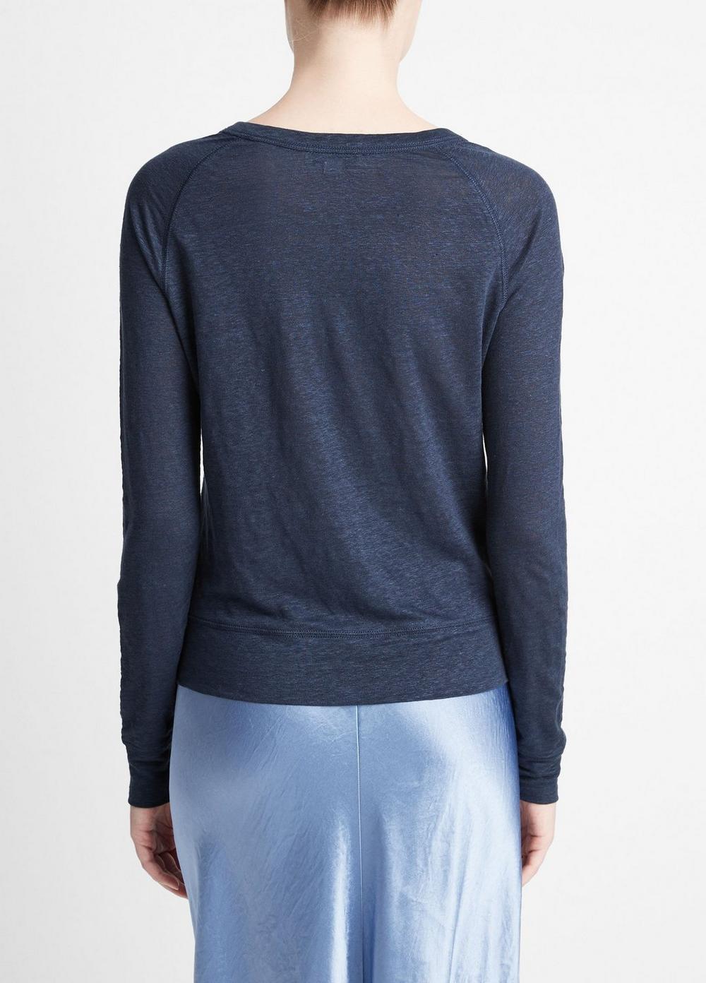 Linen Raglan-Sleeve Pullover Product Image