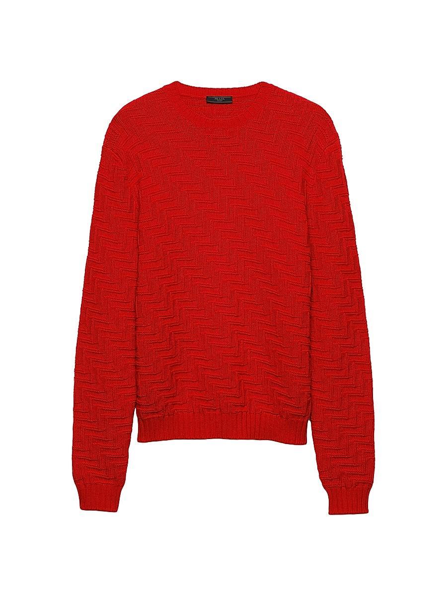 Mens Wool and Cashmere Crew-Neck Sweater Product Image