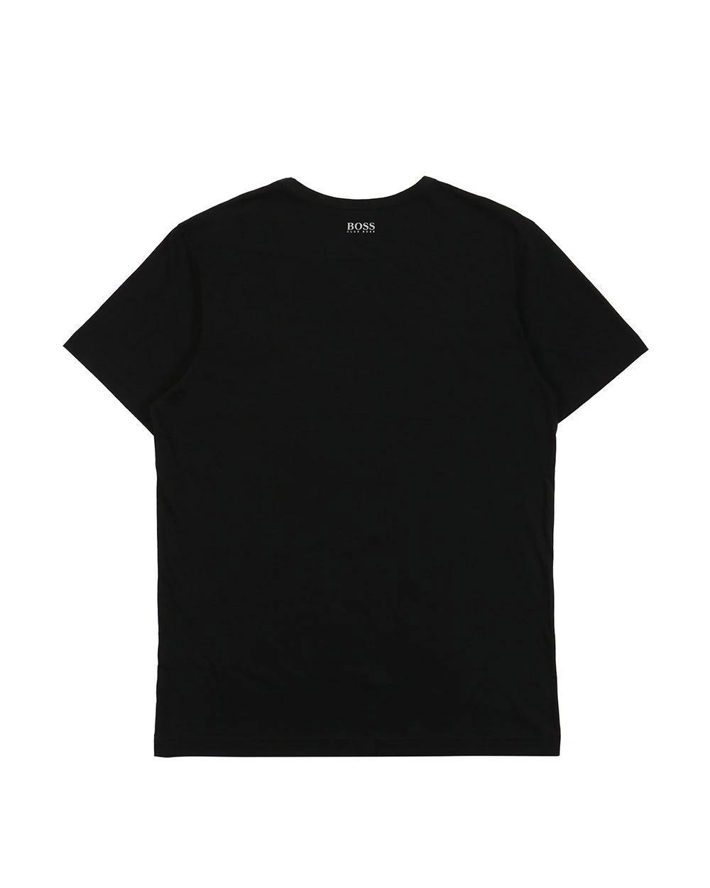 HUGO BOSS Round-necked Logo T-shirt In Black Product Image