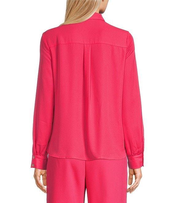 I.N. San Francisco Collared Button Front Long Sleeve Coordinating Top Product Image