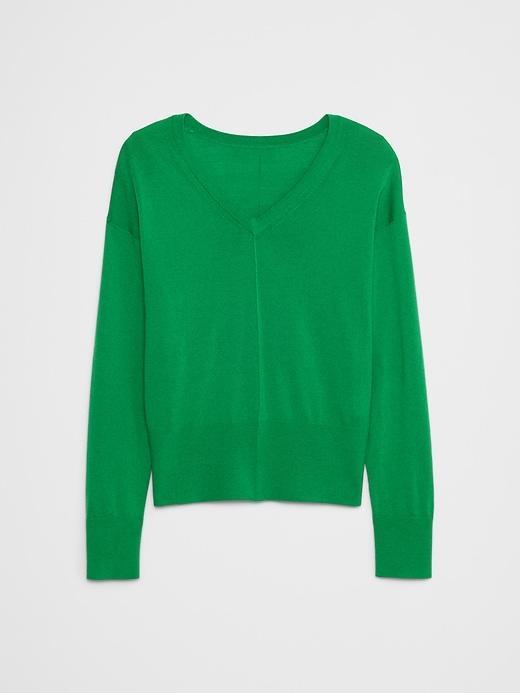 Merino Wool V-Neck Sweater Product Image