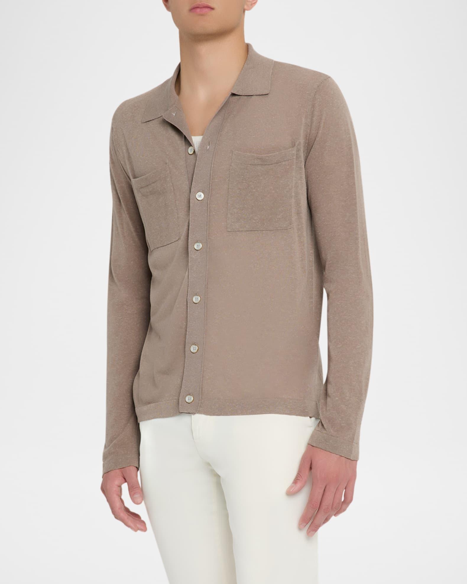 Men's Mellor Knit Casual Button-Down Shirt Product Image