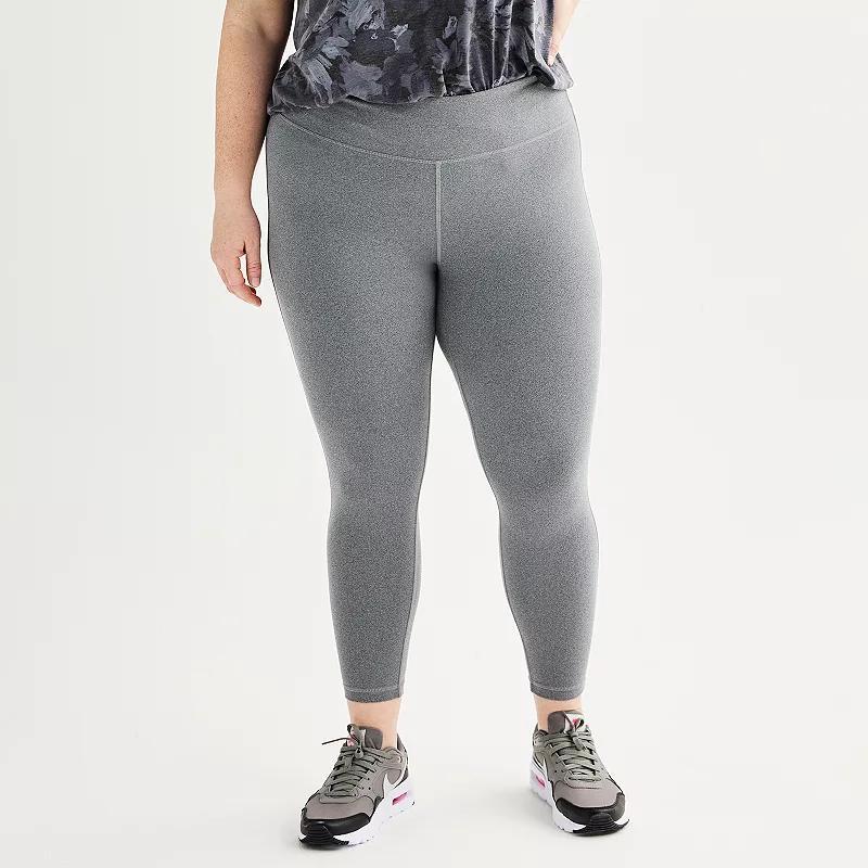 Plus Size Tek Gear® Essential Soft 7/8 Leggings, Women's, Size: 3XL, Grey Product Image