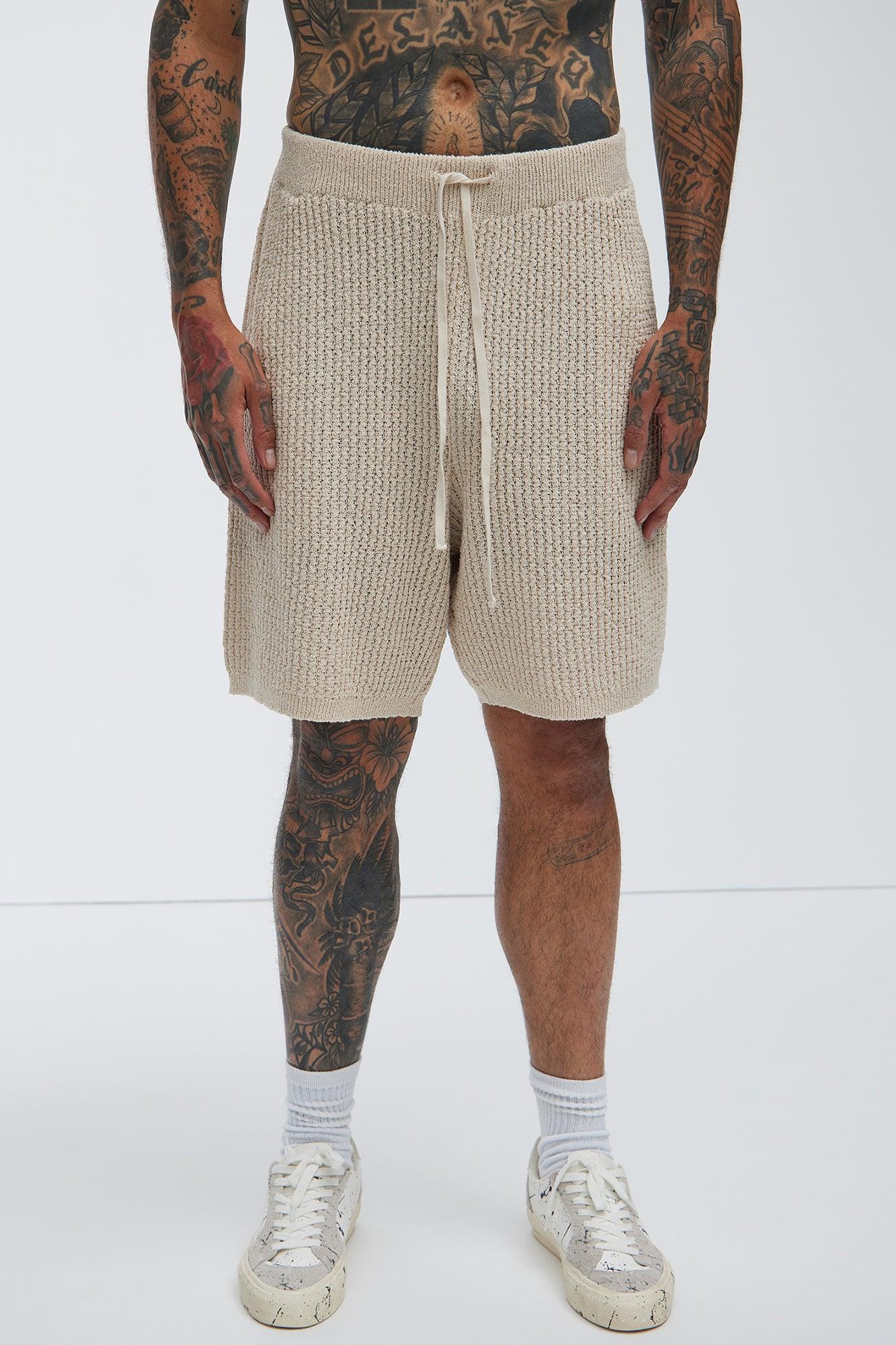 Brent Textured Shorts - Oatmeal Product Image