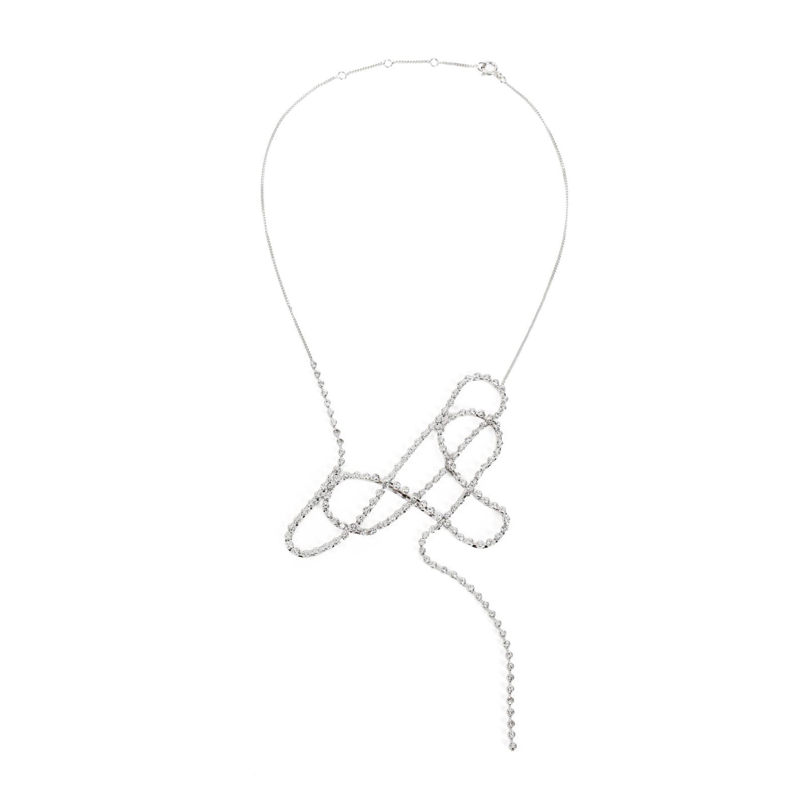 DRIES VAN NOTEN Embellished Necklace In Grey Product Image