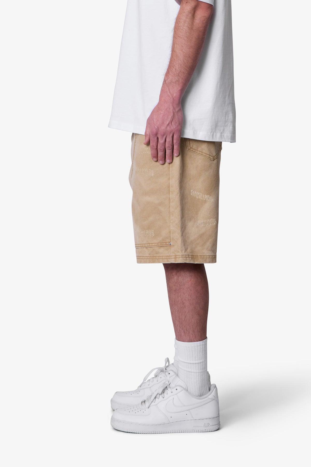West Sands Denim Shorts - Tan Product Image