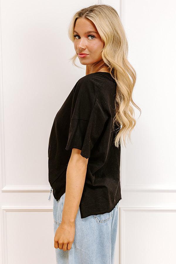 Casual Hangout Tee in Black Product Image