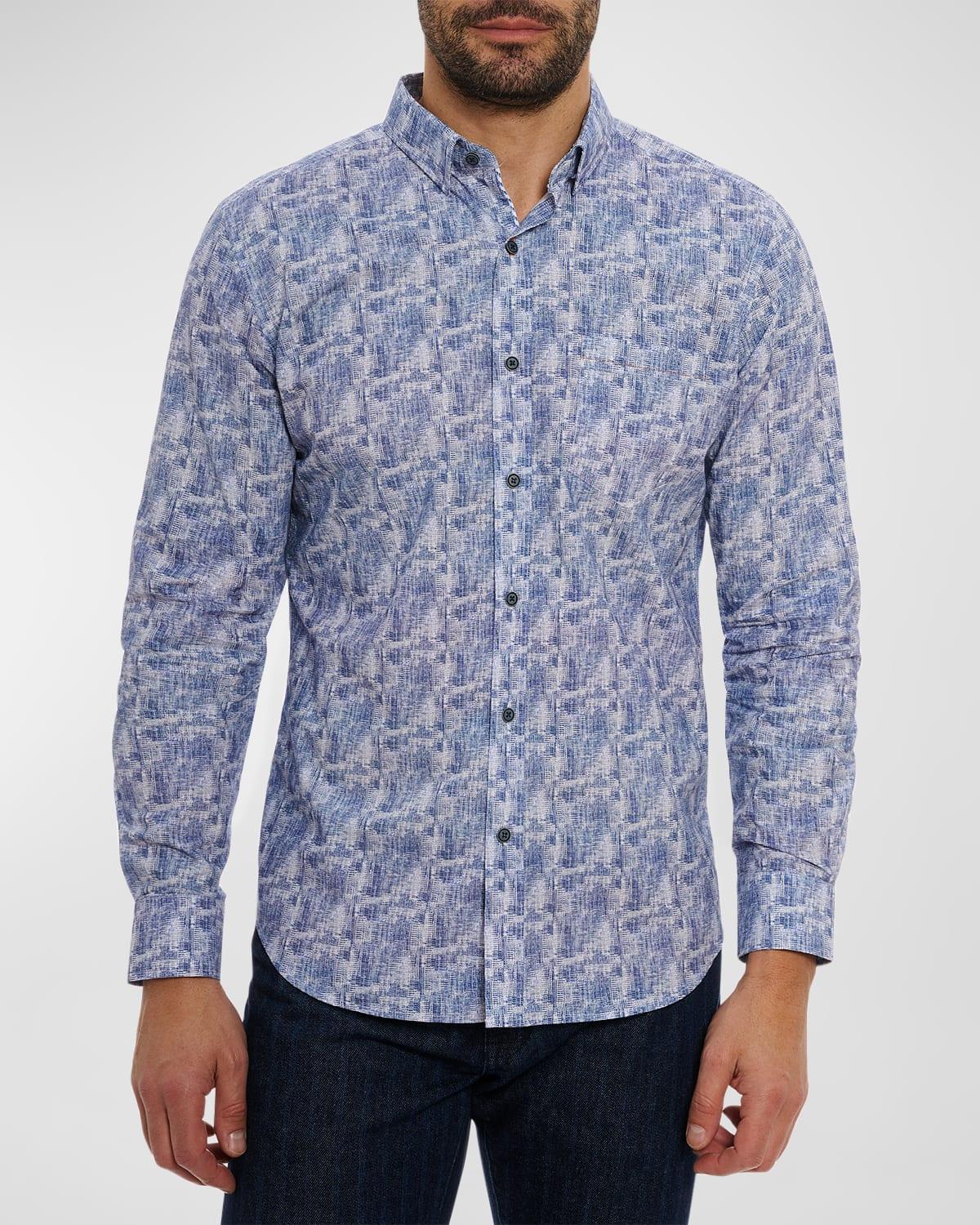 Mens Chastin Printed Button-Down Shirt Product Image