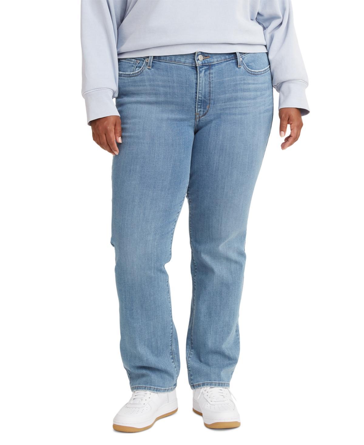 Levis 414 Plus Size Classic Mid Rise Straight Leg Stretch Denim Jeans Product Image