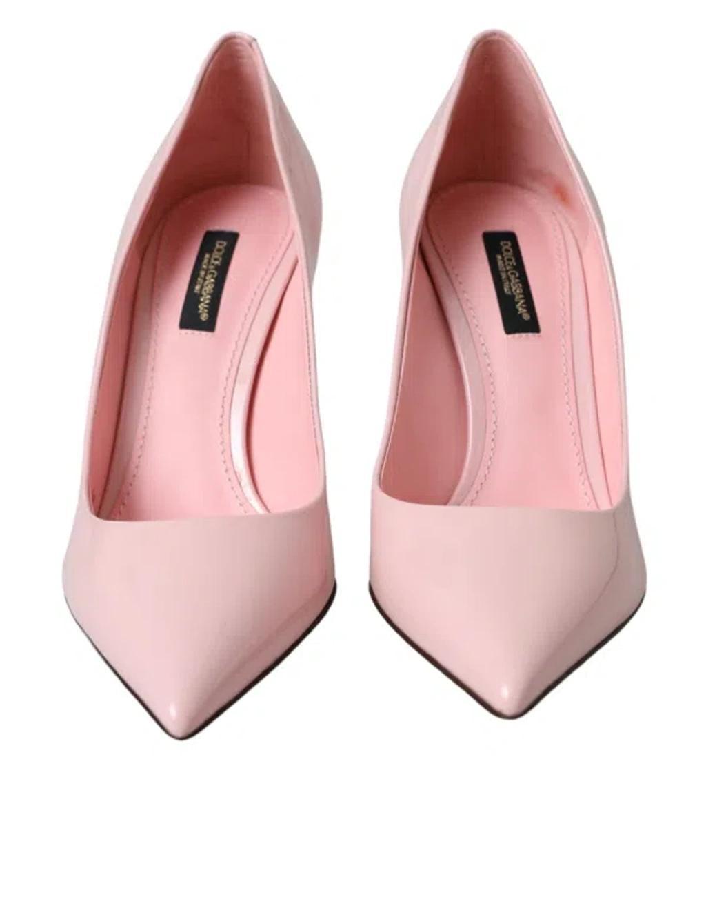 DOLCE & GABBANA Light Pink Patent Leather Pumps Heels Shoes Product Image