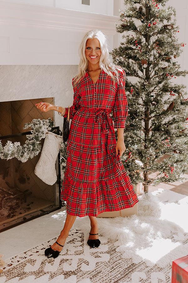 Merry Mood Plaid Midi Product Image