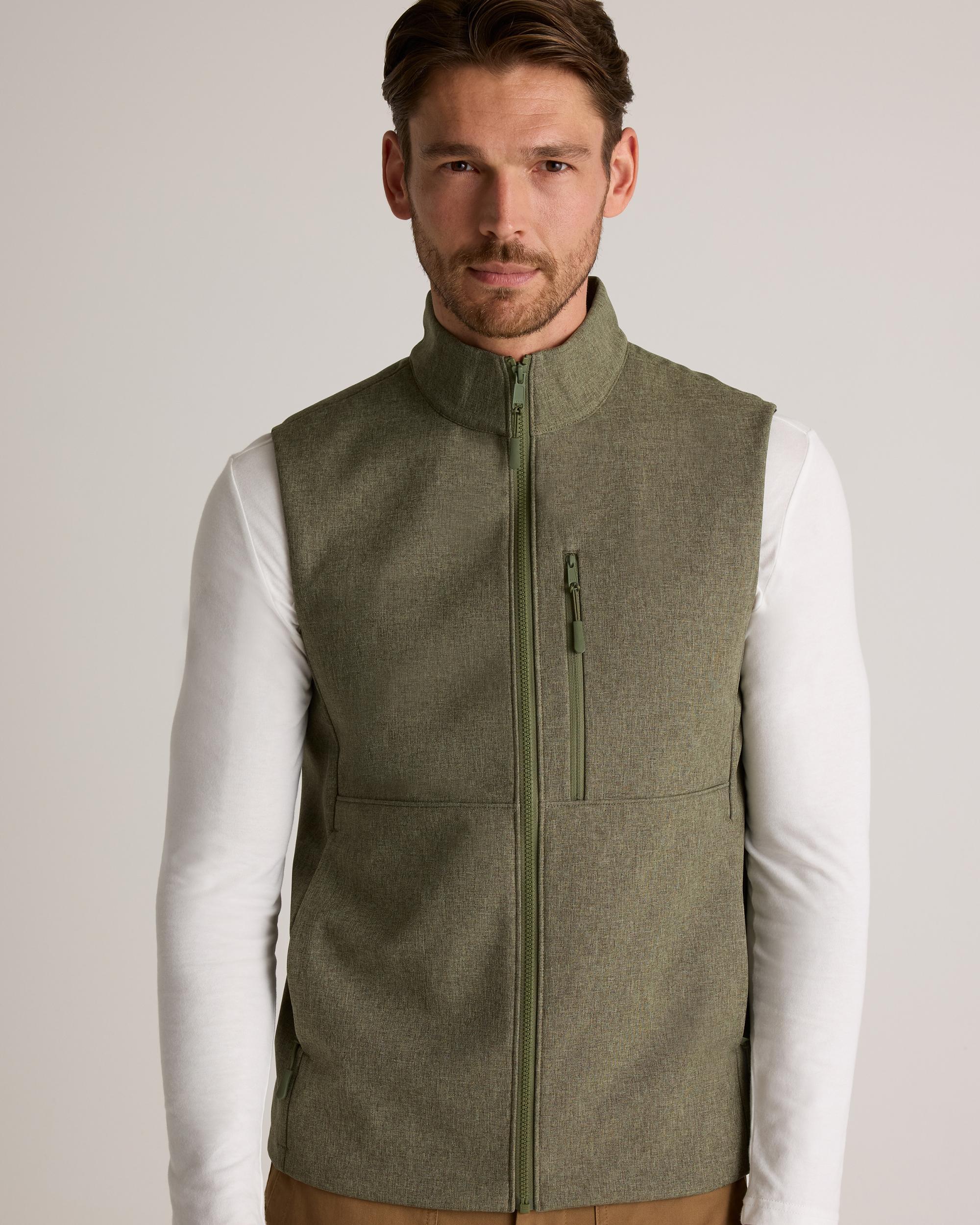 Quince | Men's Softshell Fleece-Lined Full-Zip Vest Recycled Polyester Product Image