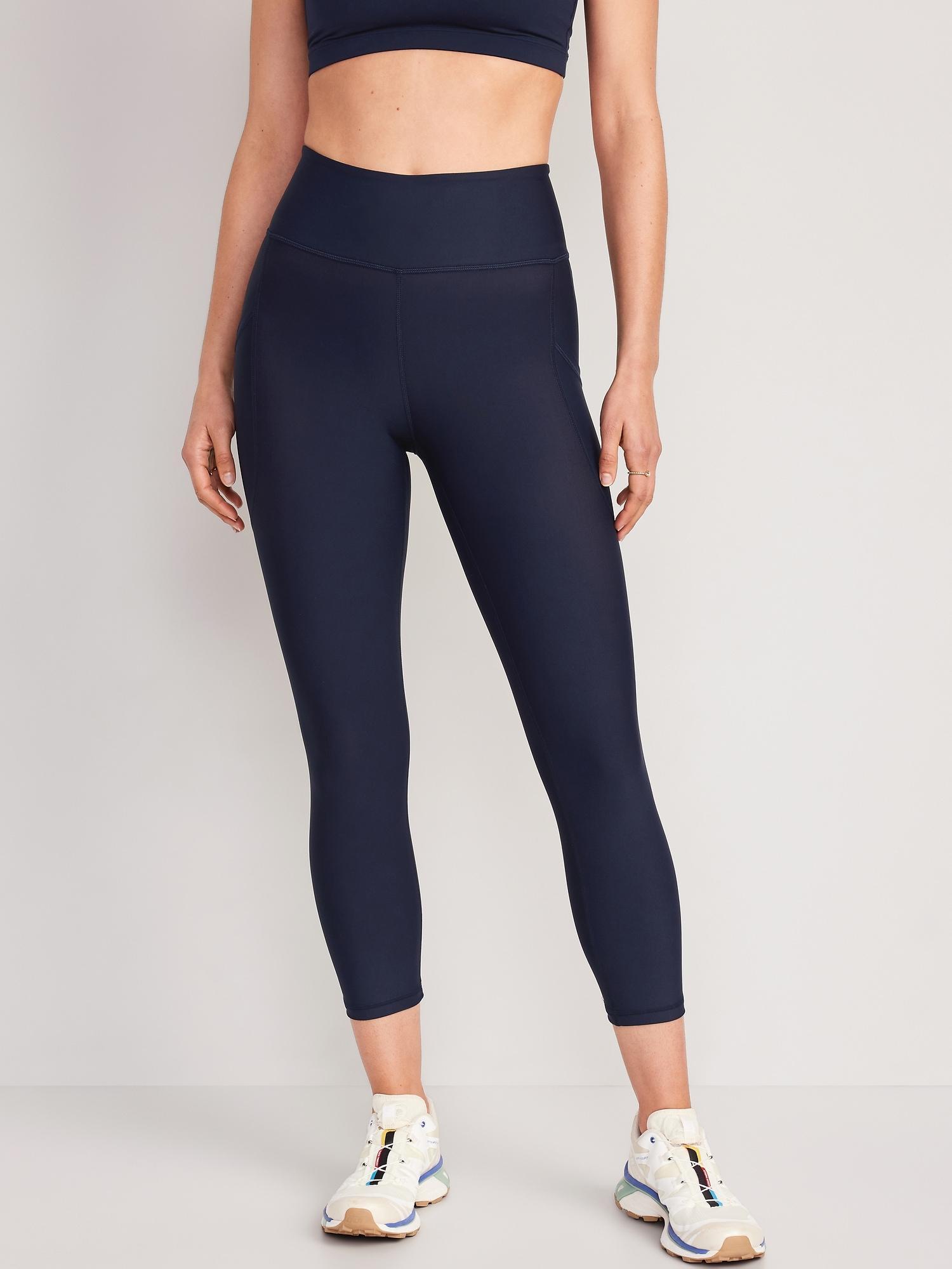 High-Waisted PowerSoft Crop Pocket Leggings Product Image