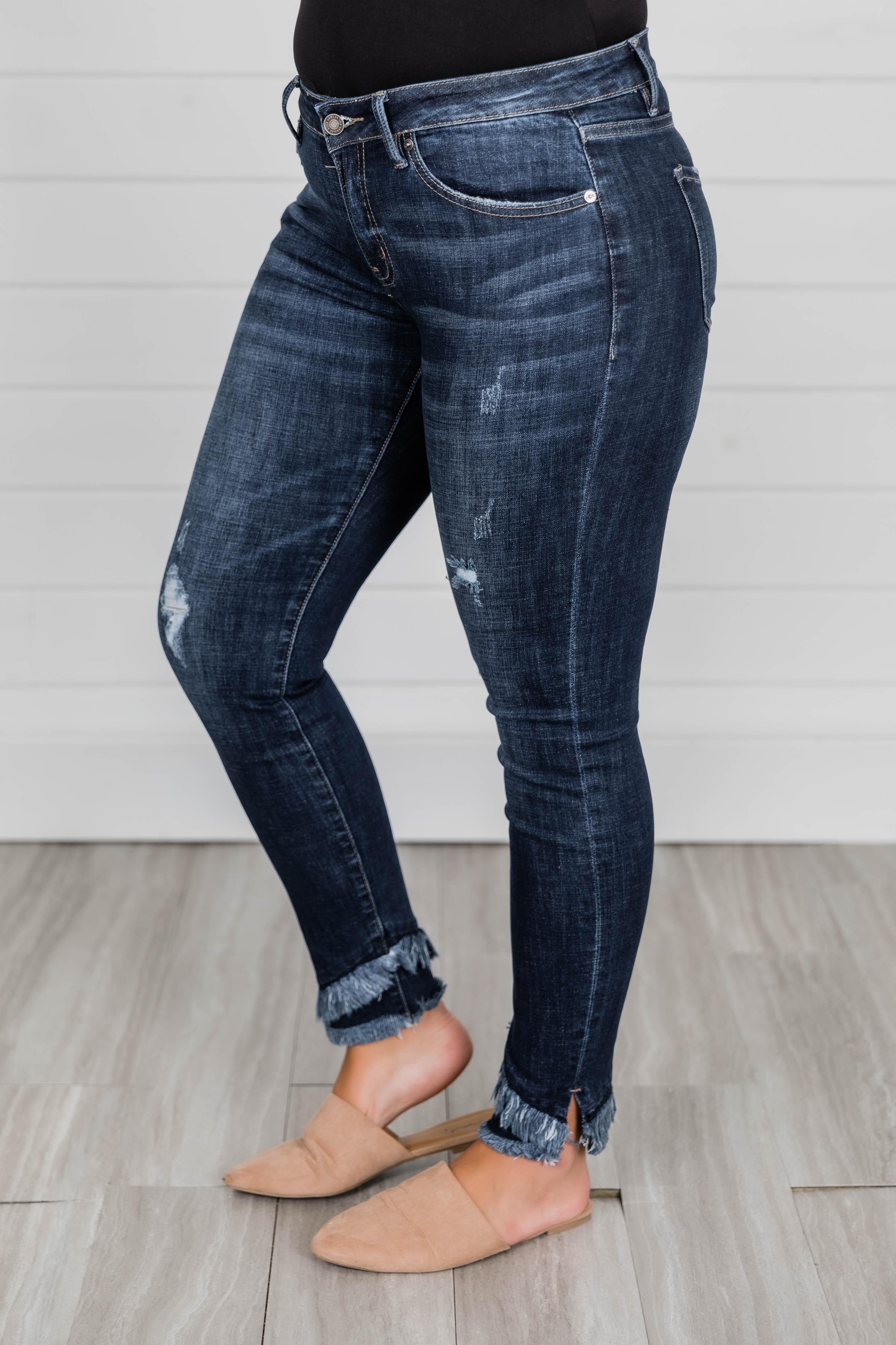 Jamie Dark Wash Skinny Jeans FINAL SALE Product Image