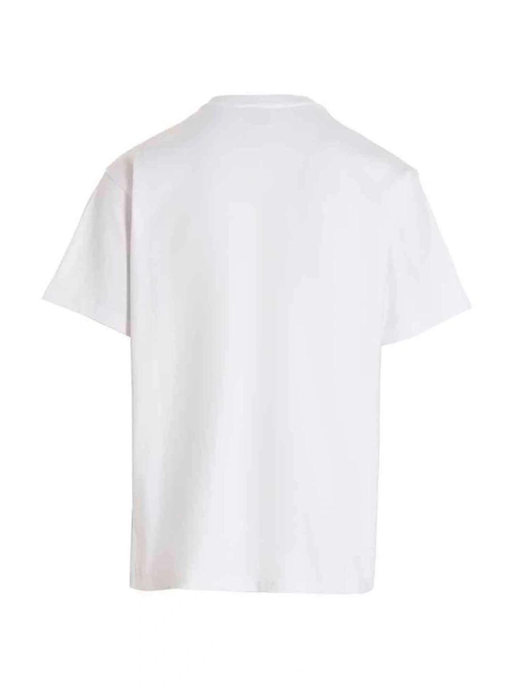 BURBERRY White Crystal-cut T-shirt Product Image