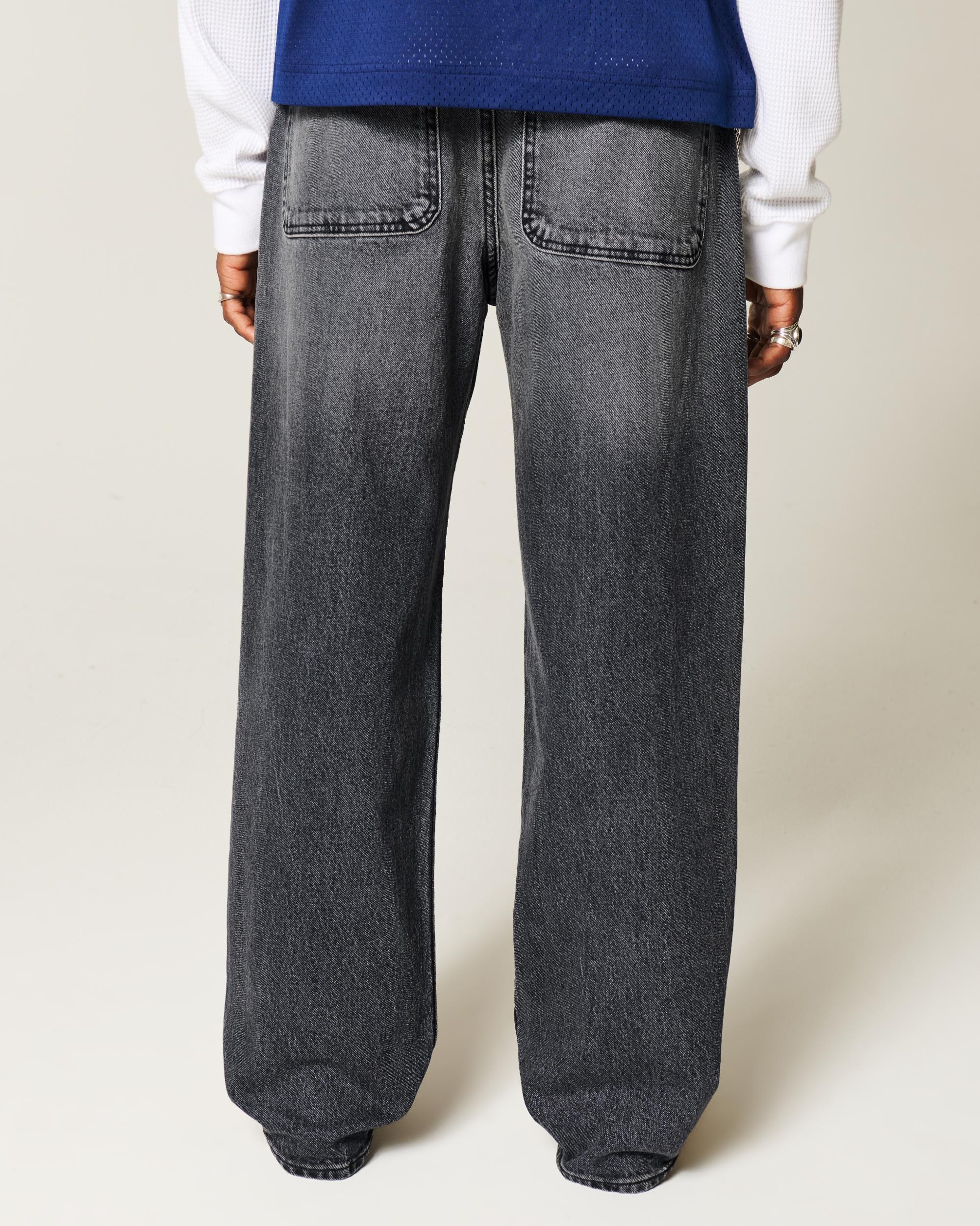 Washed Black Baggy Jeans Product Image