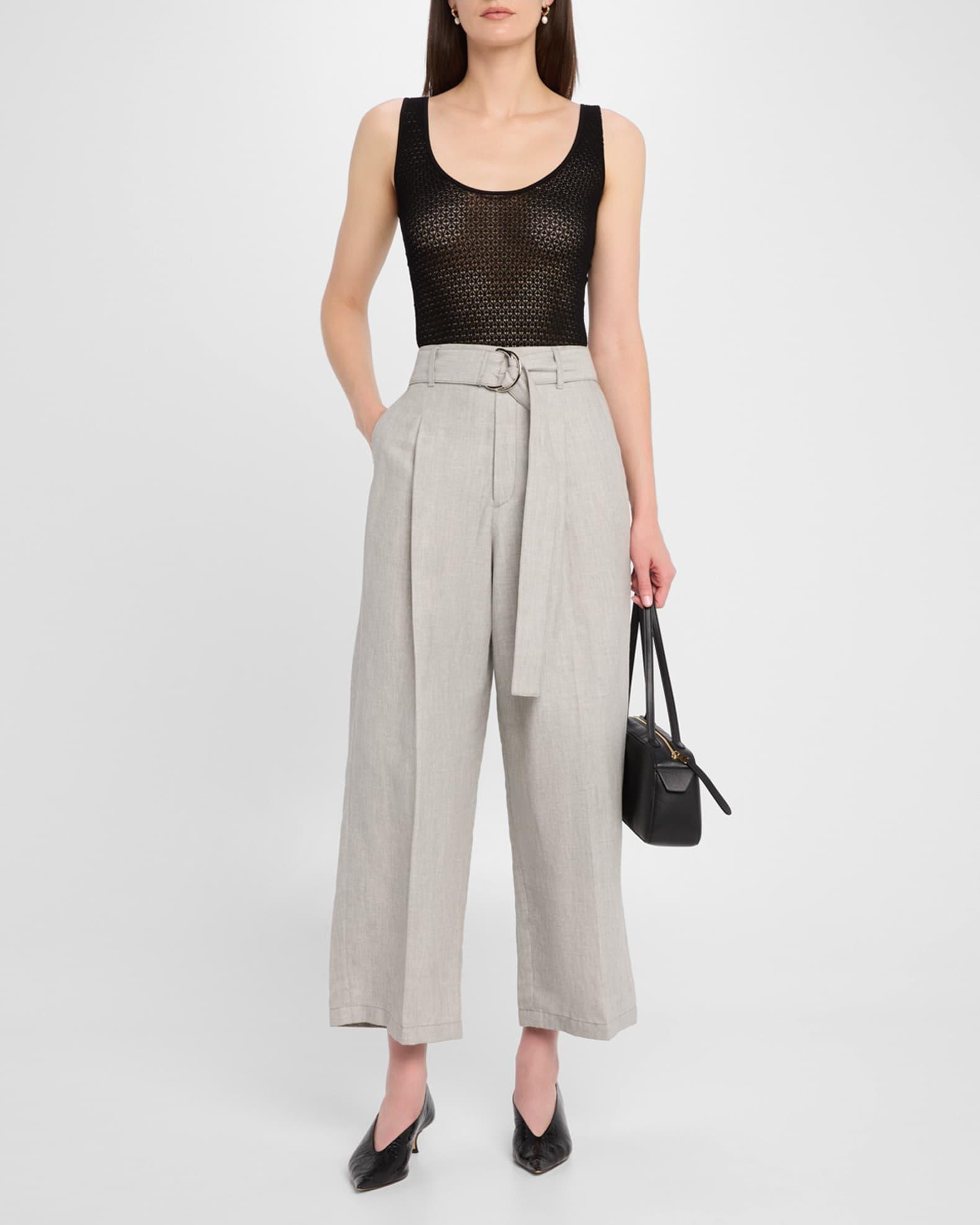 Scoop-Neck Lace Knit Bodysuit Product Image