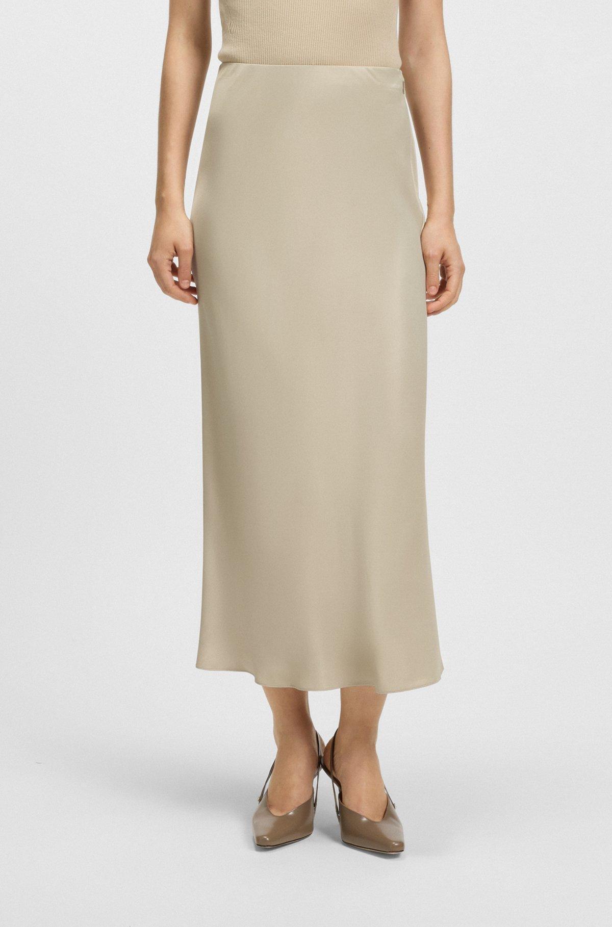 Regular-fit maxi skirt in satin Product Image