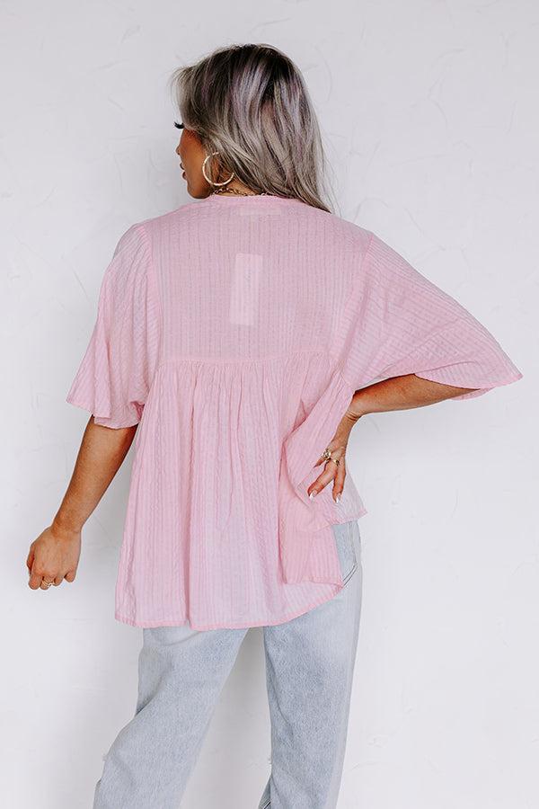 The Lucky One Babydoll Top In Pink Product Image