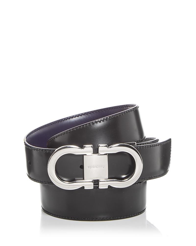 Ferragamo Mens Double Gancini Reversible Leather Belt Product Image