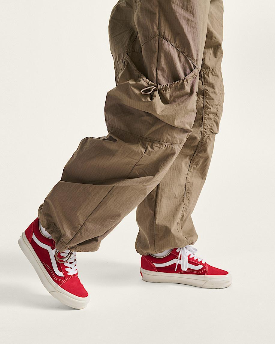 Premium Old Skool Suede Shoe in Red| Vans US Product Image