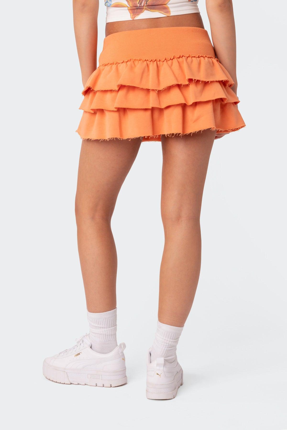 Martina Ruffle Terry Mini Skirt Product Image