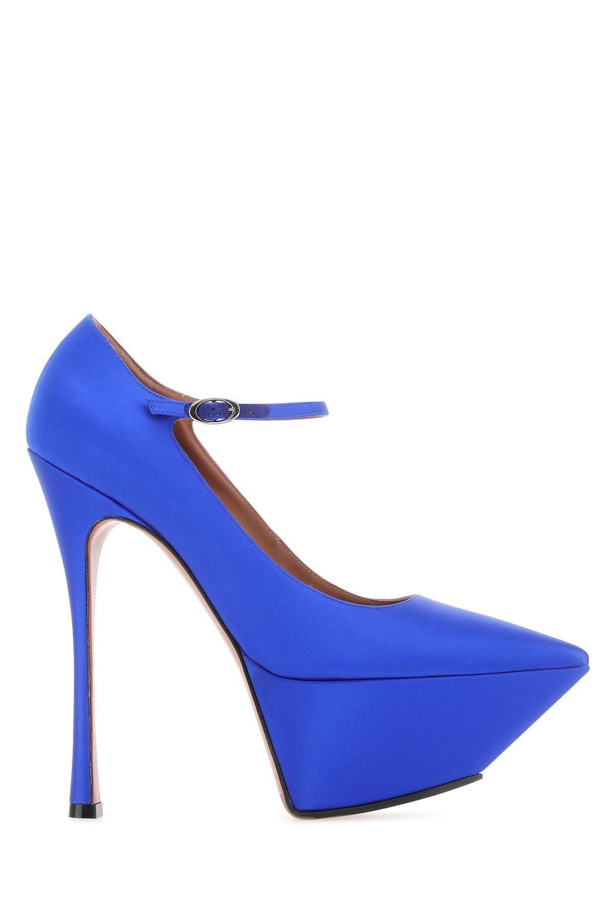 Yigit Pointed Toe Platform Pumps In Blue Product Image