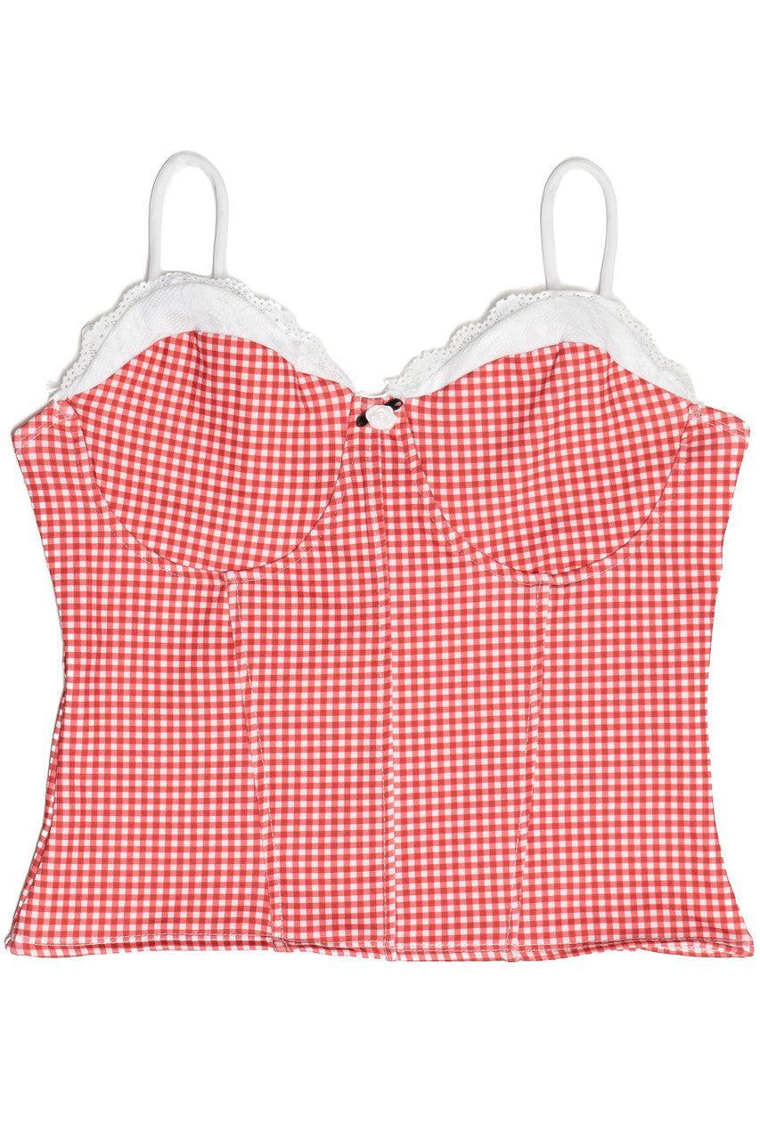Gingham Rosebud Tank Top Product Image