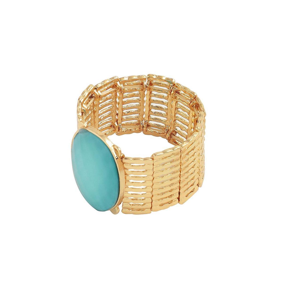 Sohi Womens Blue Contrast Statement Bracelet Product Image