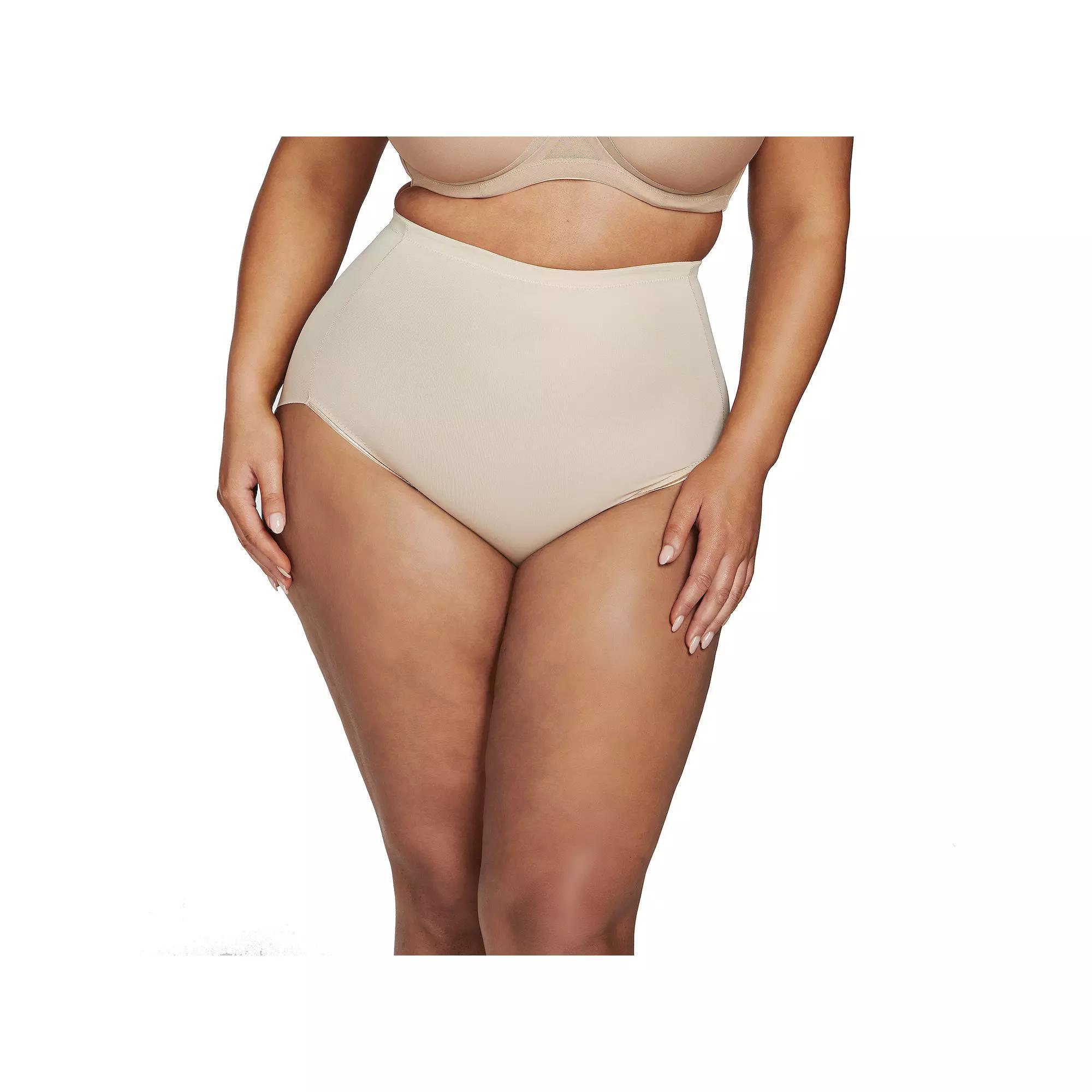 Plus Size Naomi & Nicole® Firm Control Shapewear Unbelievable Comfort® Brief 7784, Women's, Size: 2XL, Warm Beige Product Image