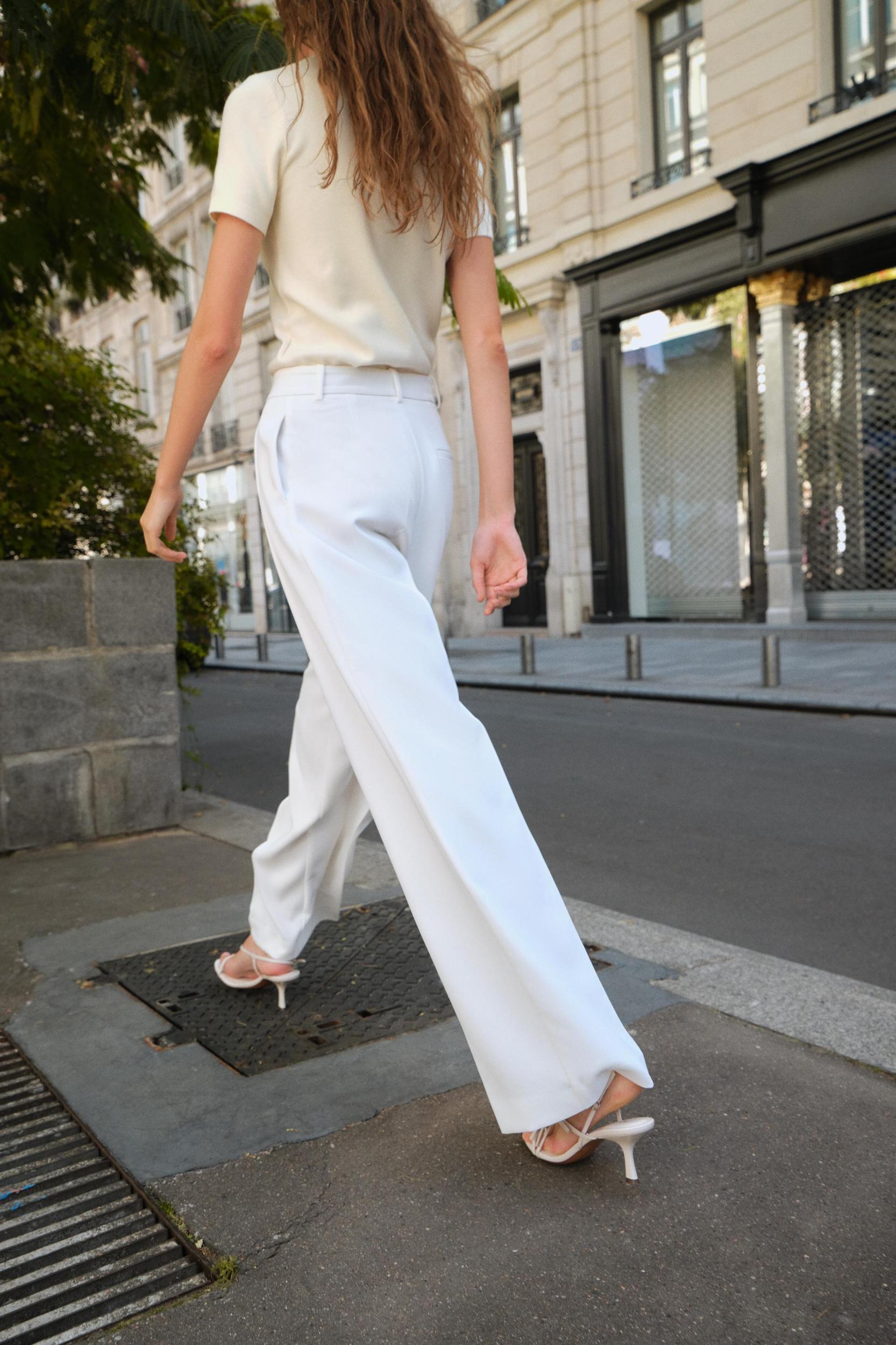 PLEATED WIDE LEG PANTS Product Image