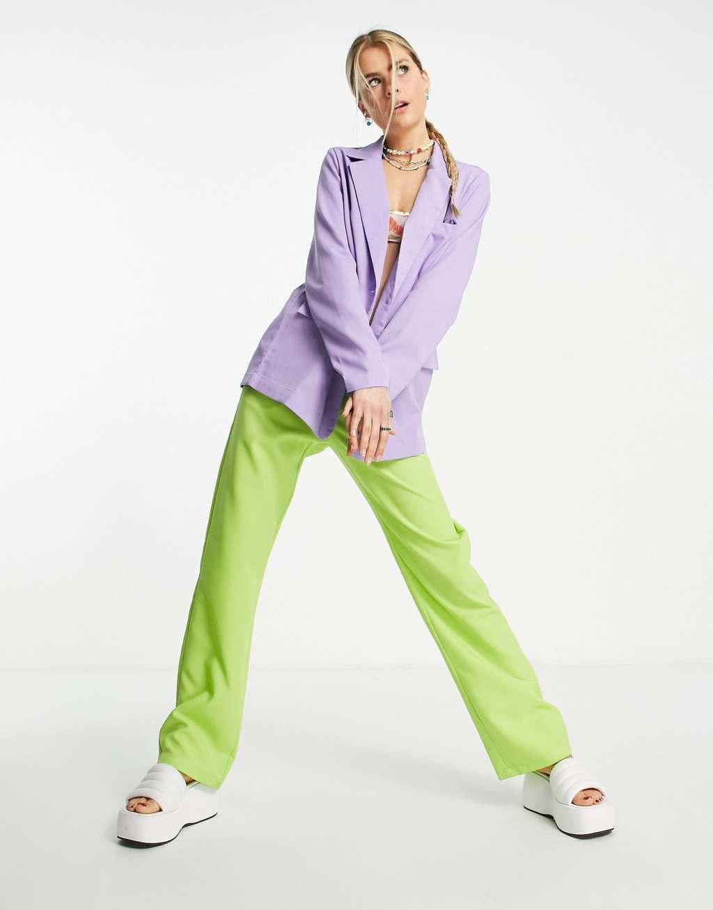 Noisy May oversized blazer in lilac Product Image