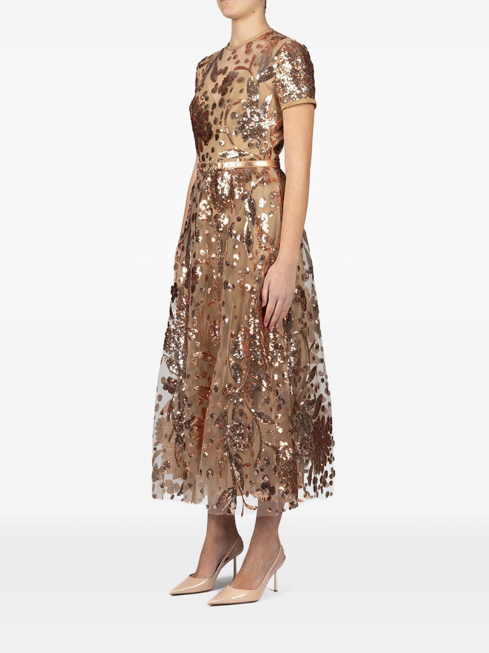 embroidered tulle midi dress Product Image