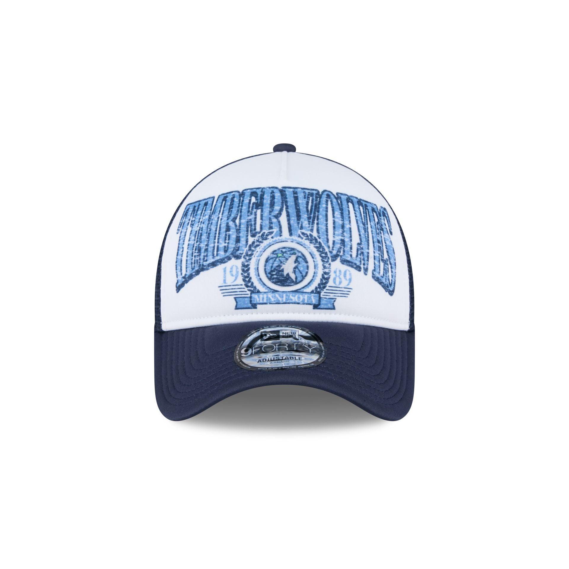 Minnesota Timberwolves Distressed 9FORTY A-Frame Trucker Hat Male Product Image