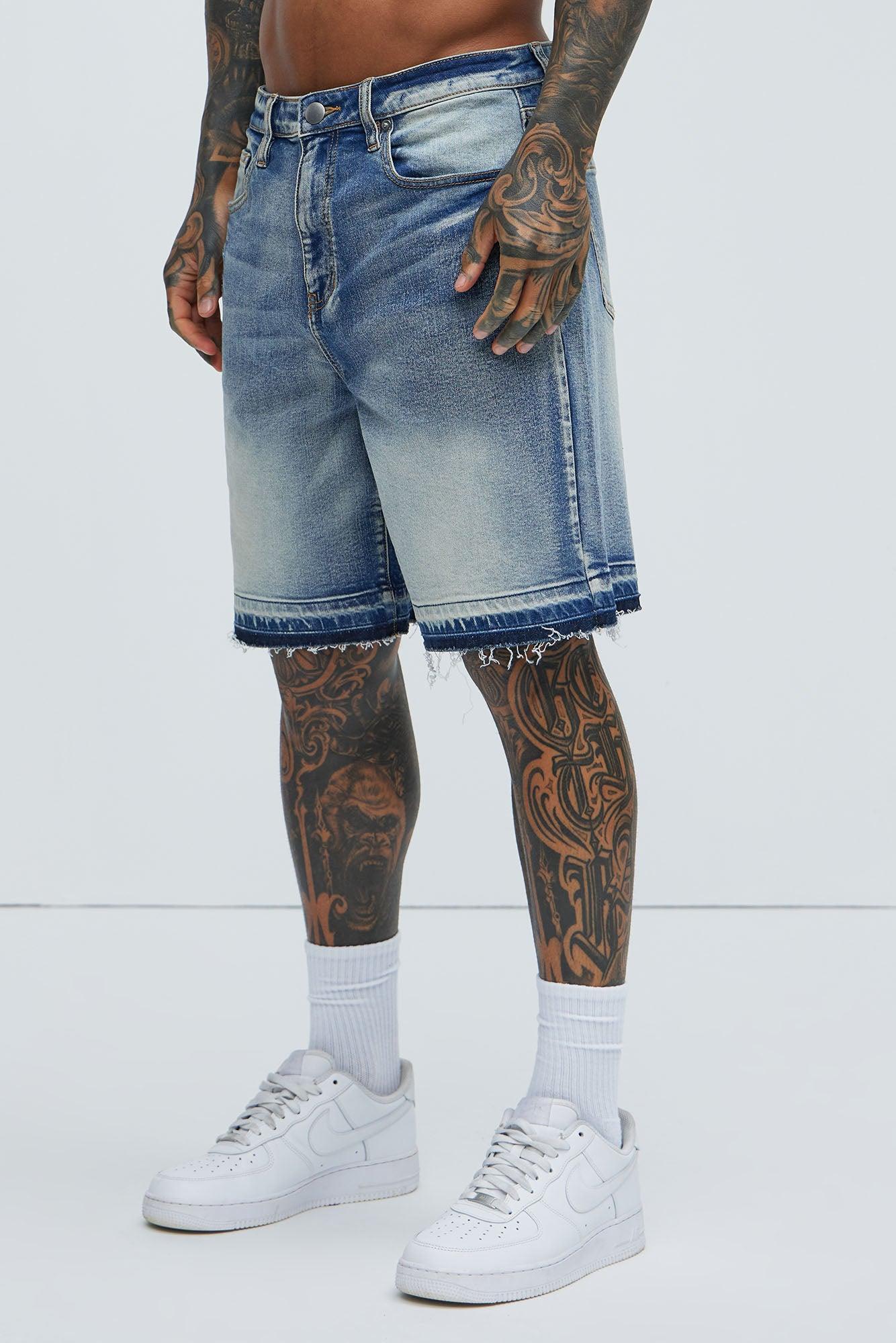 Run Around Relaxed Denim Shorts - Medium Wash Product Image