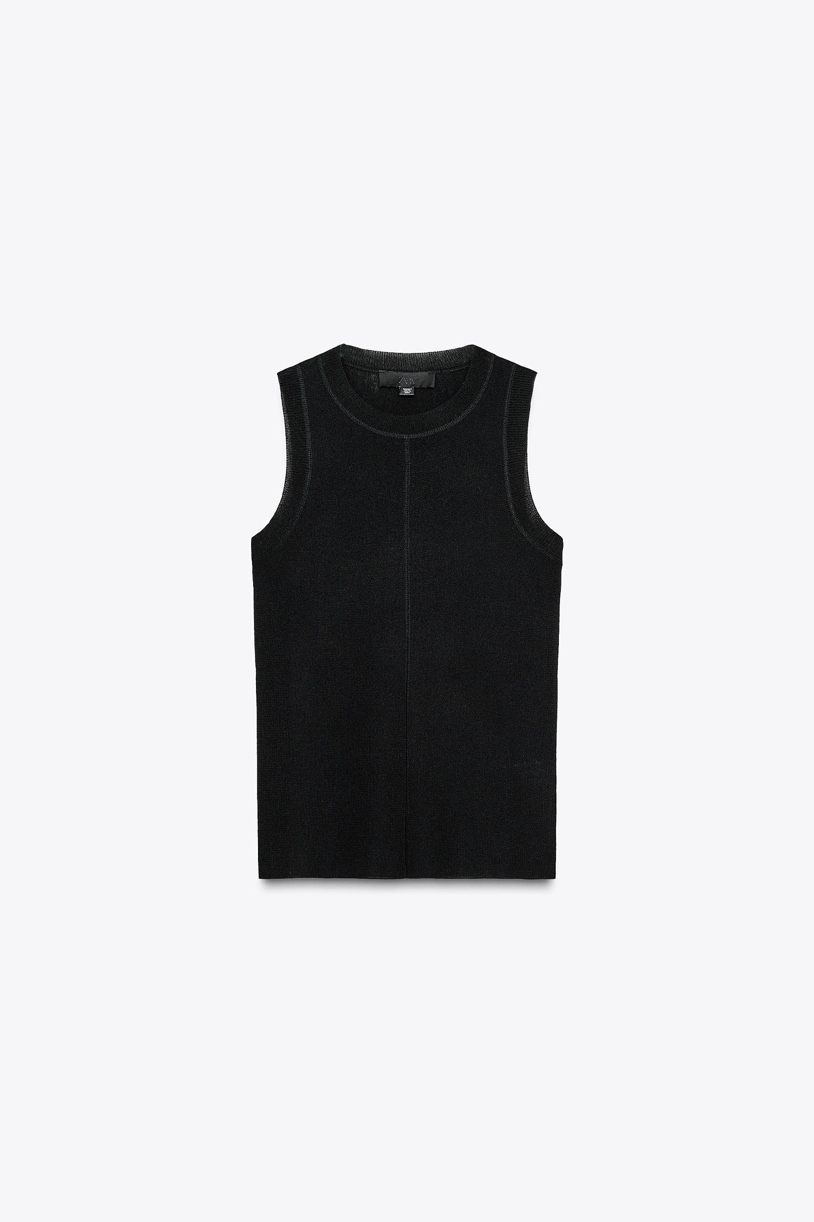 SLEEVELESS BASIC KNIT TOP Product Image