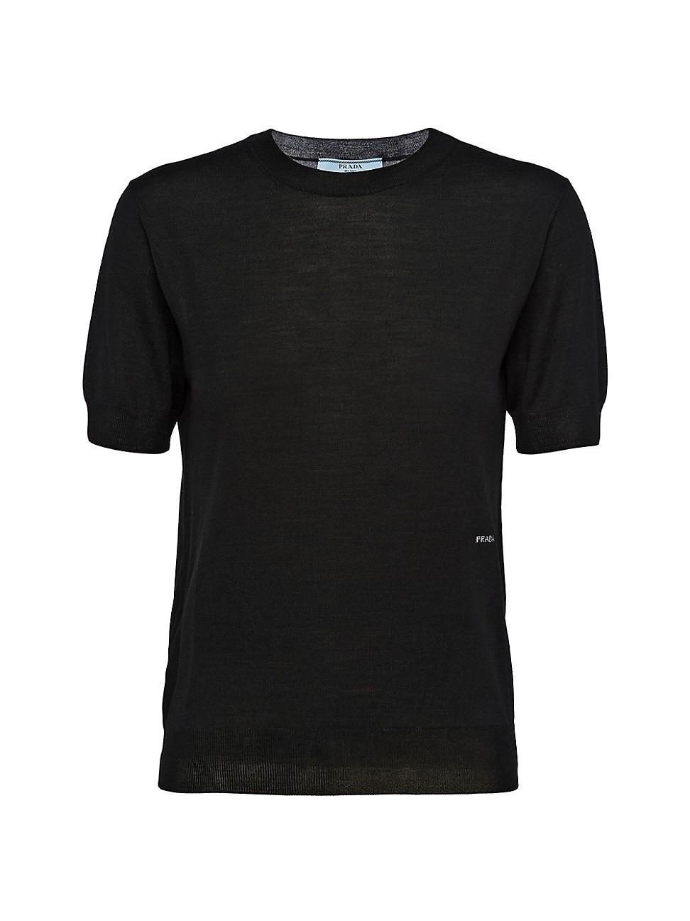 Wool Short-Sleeve Sweater Product Image