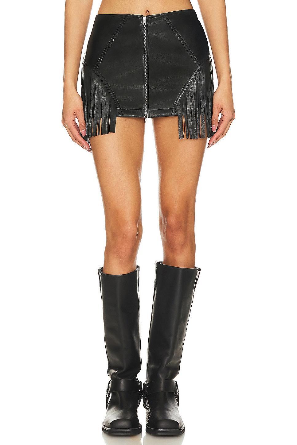 Riley Faux Leather Skirt superdown Product Image