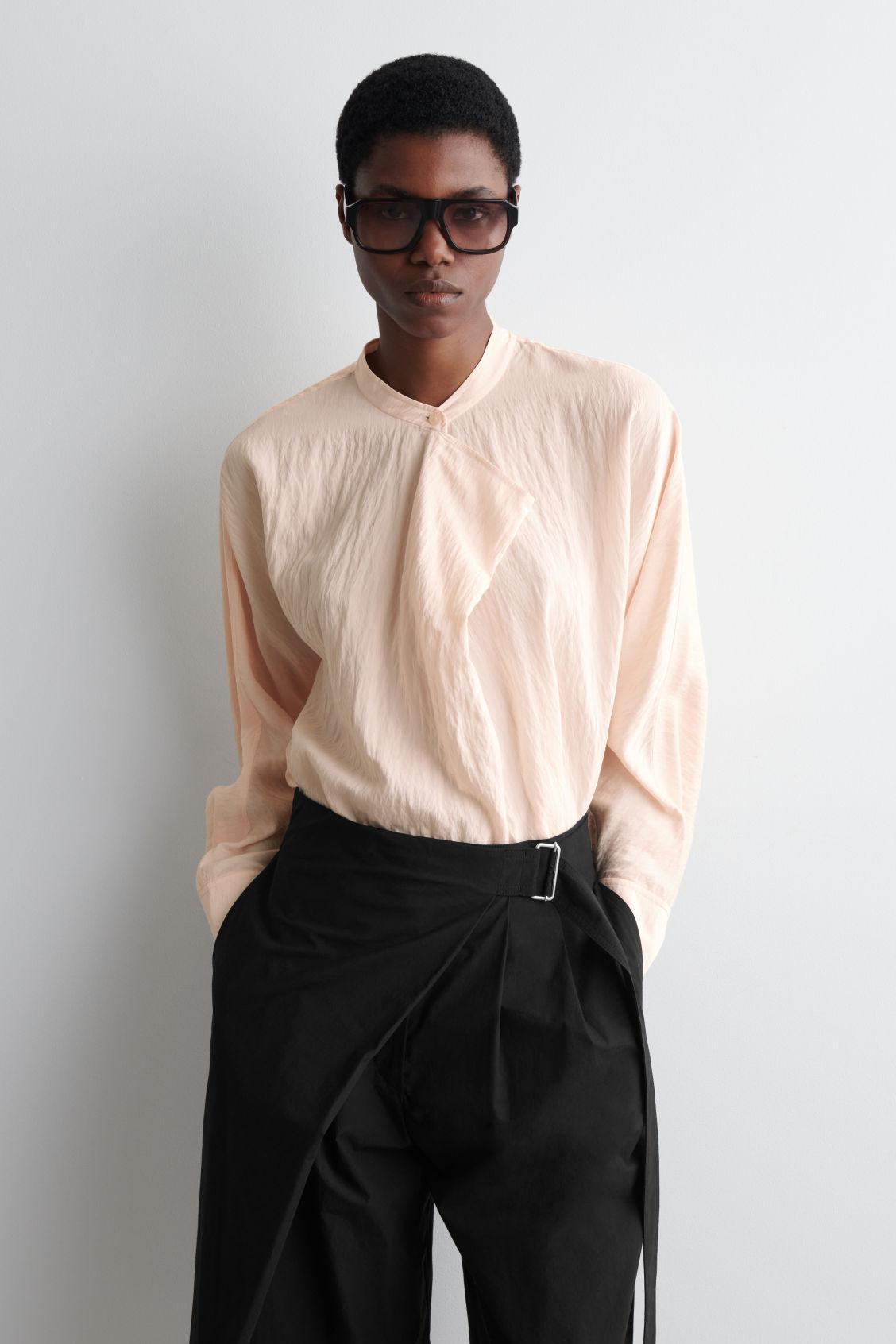 DRAPED-PANEL BLOUSE Product Image
