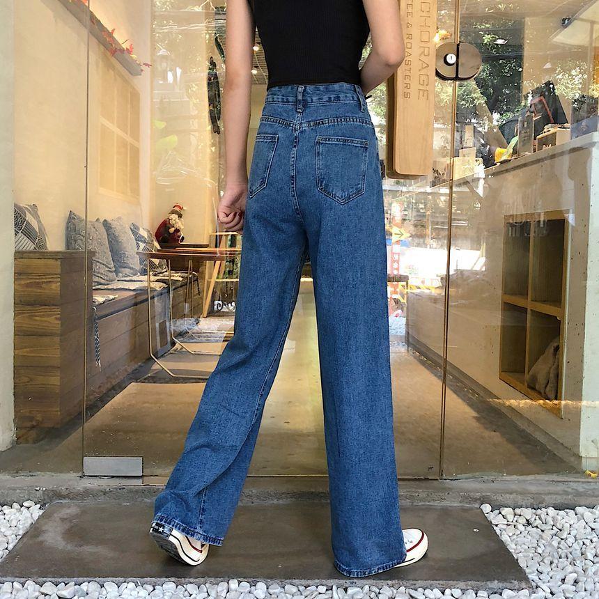 High-Waist Wide-Leg Jeans Product Image