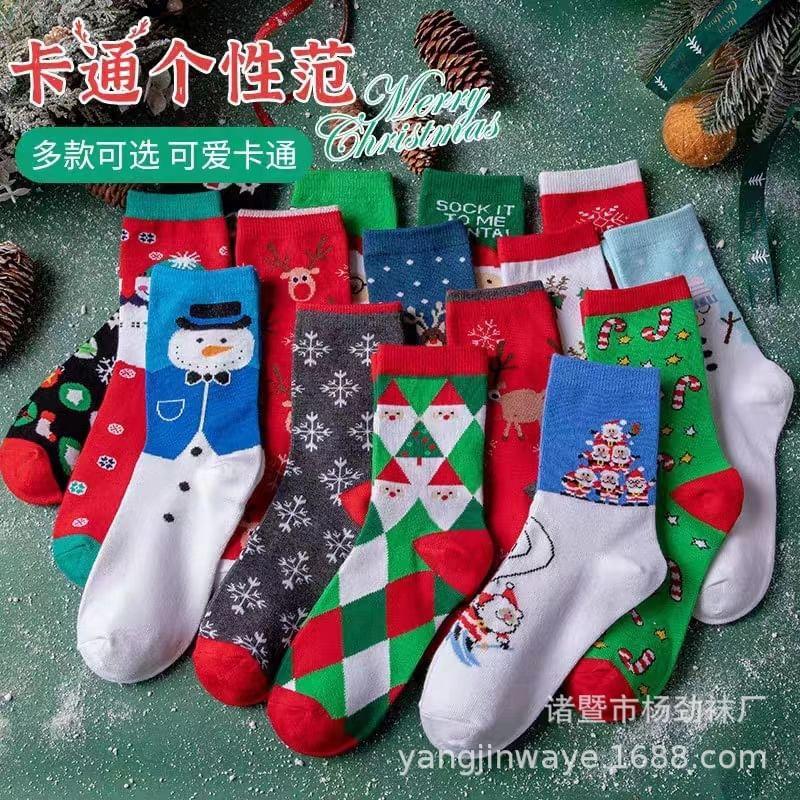 Christmas Print Fleece Socks Product Image