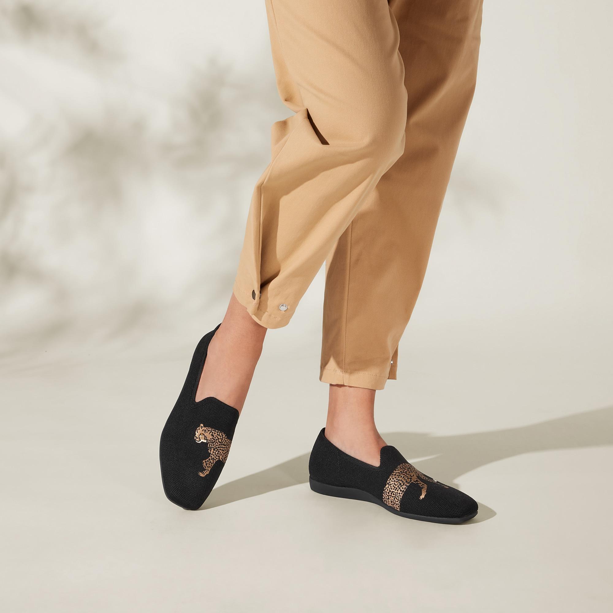 Water-Repellent Square-Toe Loafers (Samantha Walker) Product Image