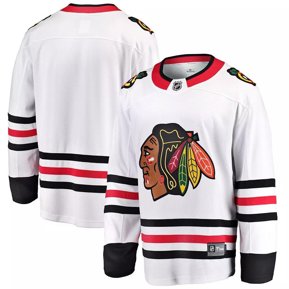 Men's Fanatics Branded White Chicago Blackhawks Breakaway Away Jersey,  Product Image